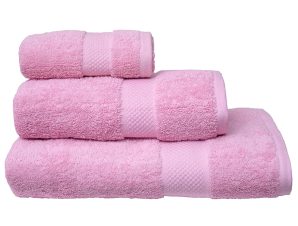 Πετσέτες Μπάνιου (Σετ 3 Τμχ) Viopros Λουξορ Ροζ